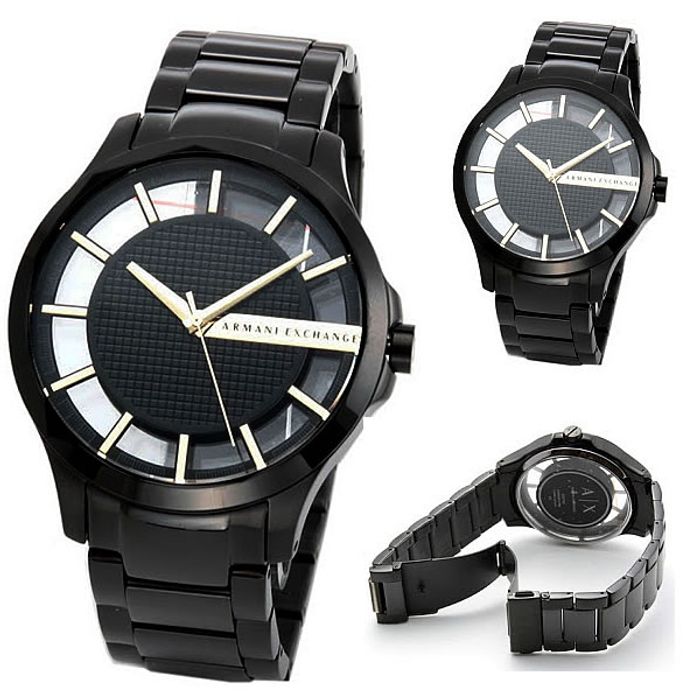 Armani Exchange Hampton Series AX2192 Men's Chronograph – Black Dial with Matching Black Stainless Steel Bracelet
