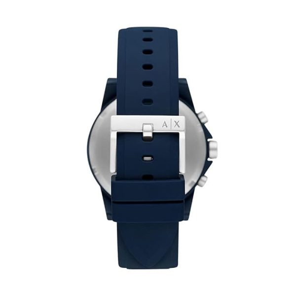 Armani Exchange Outerbanks AX7128 Men's Chronograph Watch – Blue Dial with Blue Silicone Strap