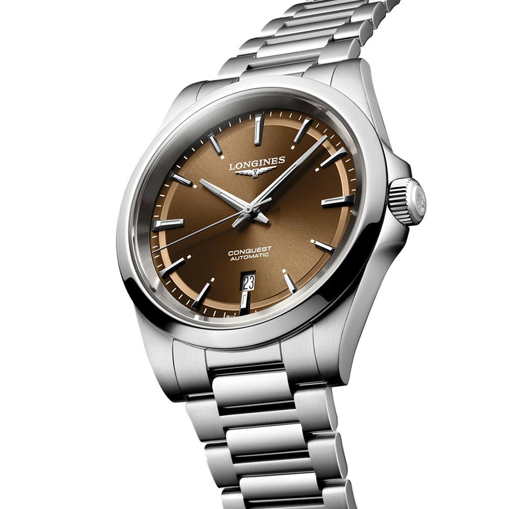 longines Conquest 41mm - Sunray Brown on Bracelet