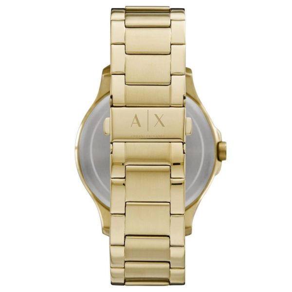 Armani Exchange Hampton AX2415 Men's Chronograph – Gold Dial with Matching Gold-Tone Stainless Steel Bracelet