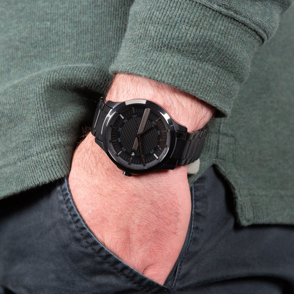Armani Exchange Hampton AX2104 Men's Chronograph – Black Dial with Black Stainless Steel Strap