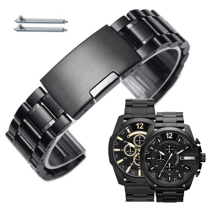 Diesel DZ4283 Mega Chief Chronograph Men's Watch – Black Dial & Black Steel Strap