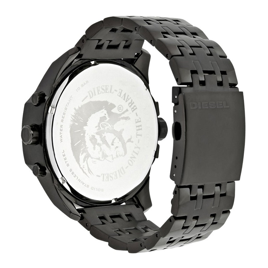 Diesel DZ7373 Uber Chief Chronograph Men's Watch – Red Dial & Black Steel Strap