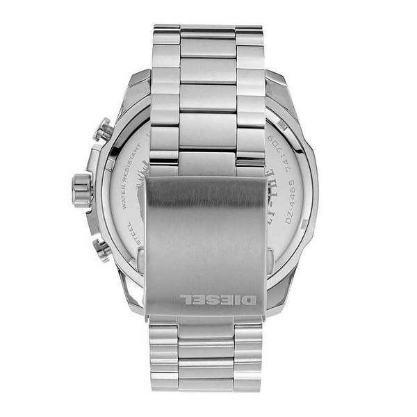 Diesel DZ4465 Mega Chief Chronograph Men's Watch – Blue Dial & Silver Stainless Steel Strap