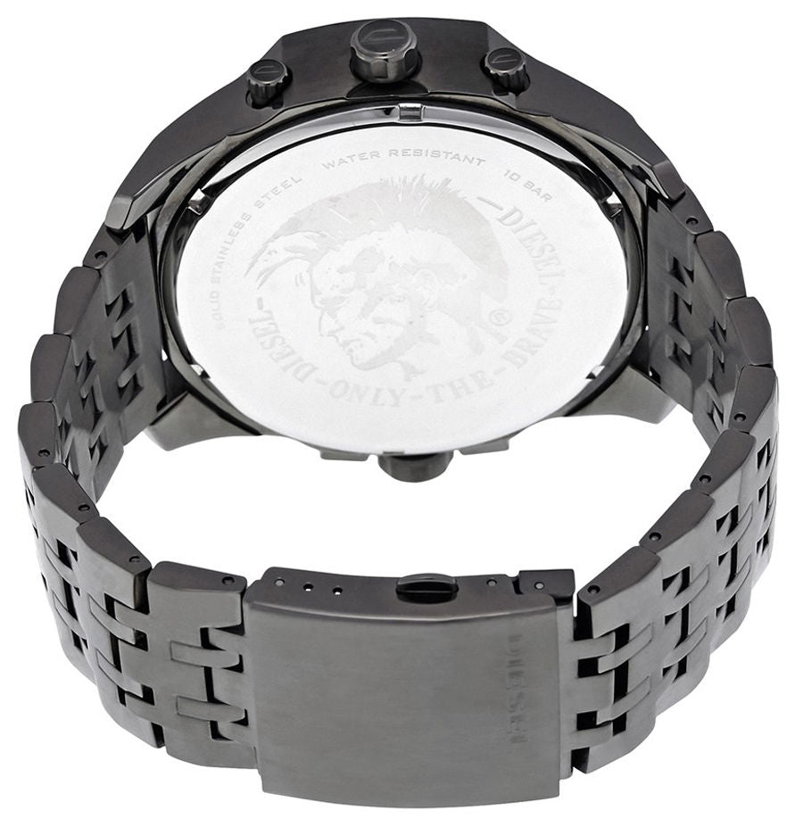 Diesel DZ7372 Uber Chief Chronograph Men's Watch – Black Dial & Grey Stainless Steel Strap