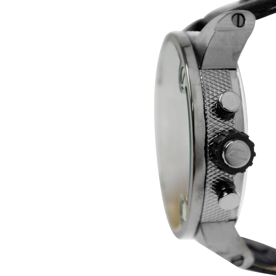 Diesel DZ7270 Badass Chronograph Men's Watch – Anthracite Dial & Black Leather Strap