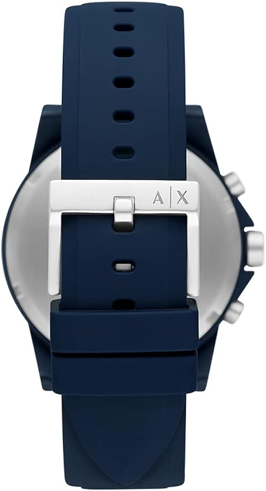 Armani Exchange Outerbanks AX7128 Men's Chronograph Watch – Blue Dial with Blue Silicone Strap