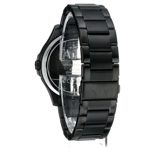 Armani Exchange Hampton AX7101 Men's Watch – Black Dial with Black Stainless Steel Bracelet