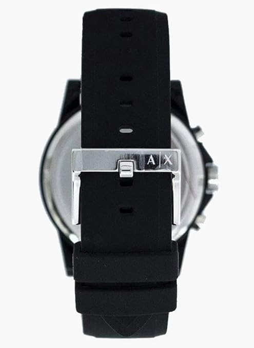 Armani Exchange Outerbanks AX1326 Men's Chronograph Watch – Black Dial with Black Silicone Strap