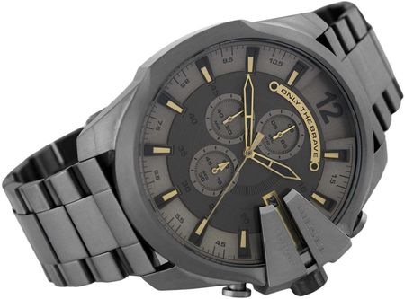 Diesel DZ4466 Mega Chief Chronograph Men's Watch – Grey Dial & Grey Stainless Steel Strap