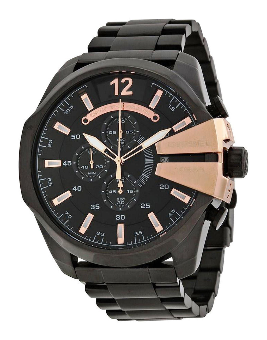 Diesel DZ4309 Mega Chief Chronograph Men's Watch – Black Dial & Black Stainless Steel Strap