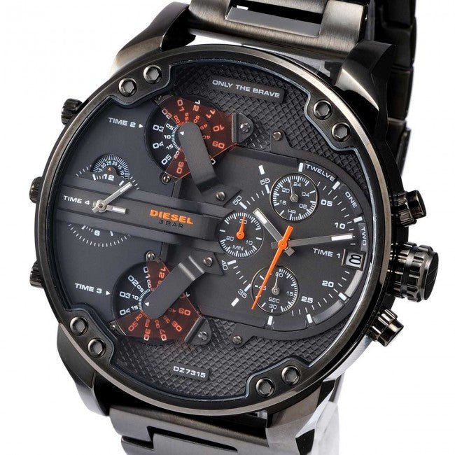Diesel DZ7315 Mr. Daddy 2.0 Chronograph Men's Watch – Grey Dial & Grey Stainless Steel Strap