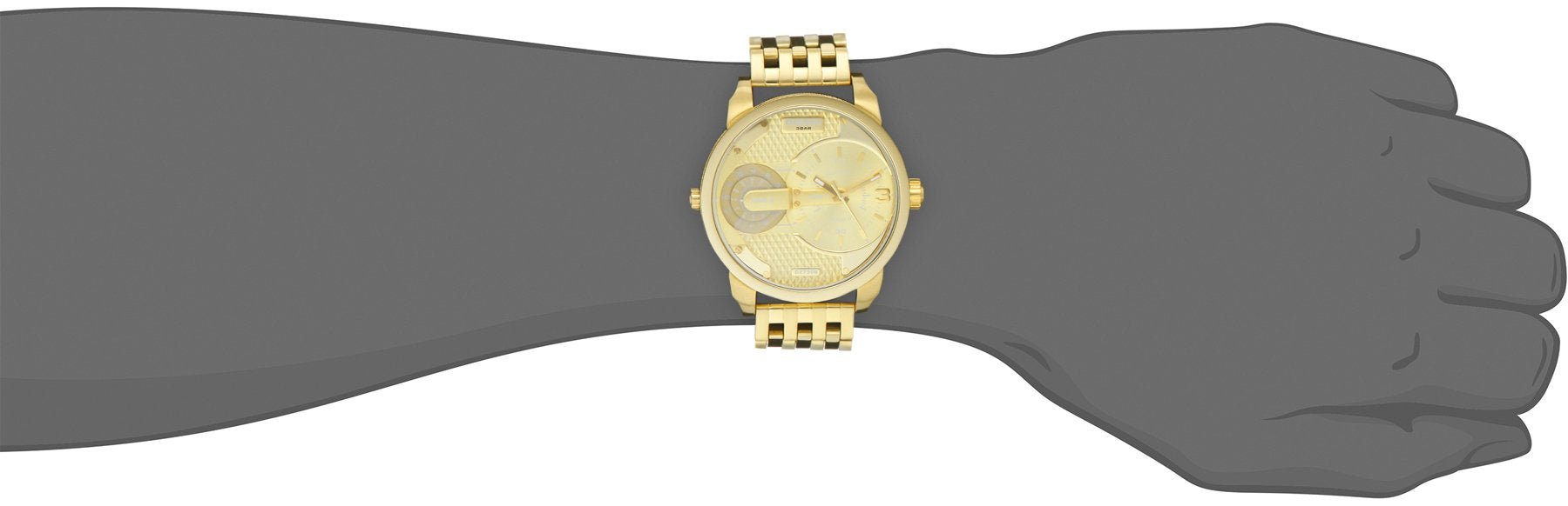 Diesel DZ7306 Mini Daddy Chronograph Men's Watch – Gold Dial & Gold Stainless Steel Strap