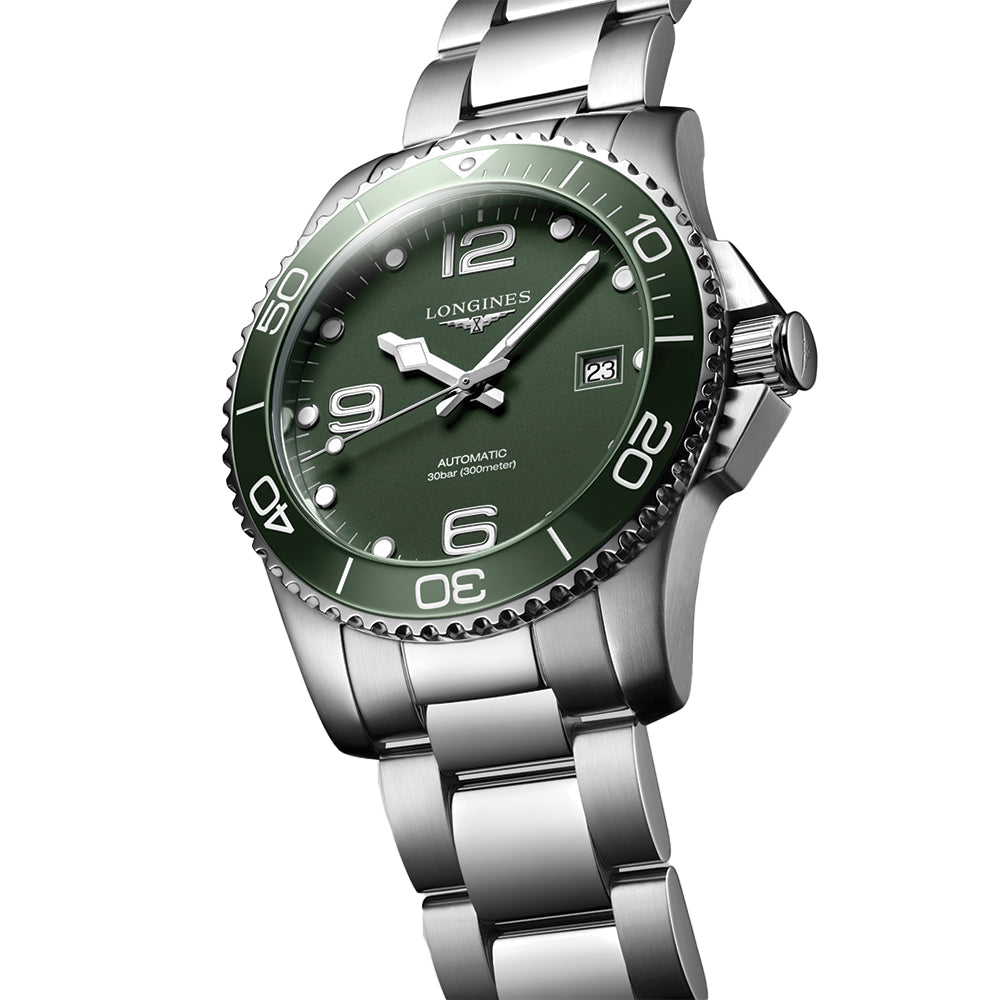 longines HydroConquest 41mm - Green on Bracelet