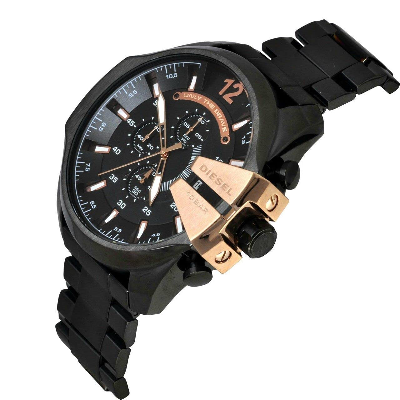 Diesel DZ4309 Mega Chief Chronograph Men's Watch – Black Dial & Black Stainless Steel Strap