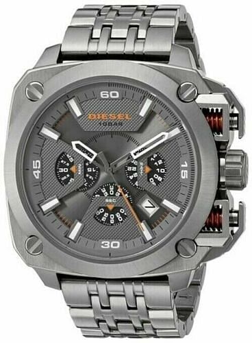 Diesel DZ7344 BAMF Chronograph Men's Watch – Gray Dial & Gray Stainless Steel Strap