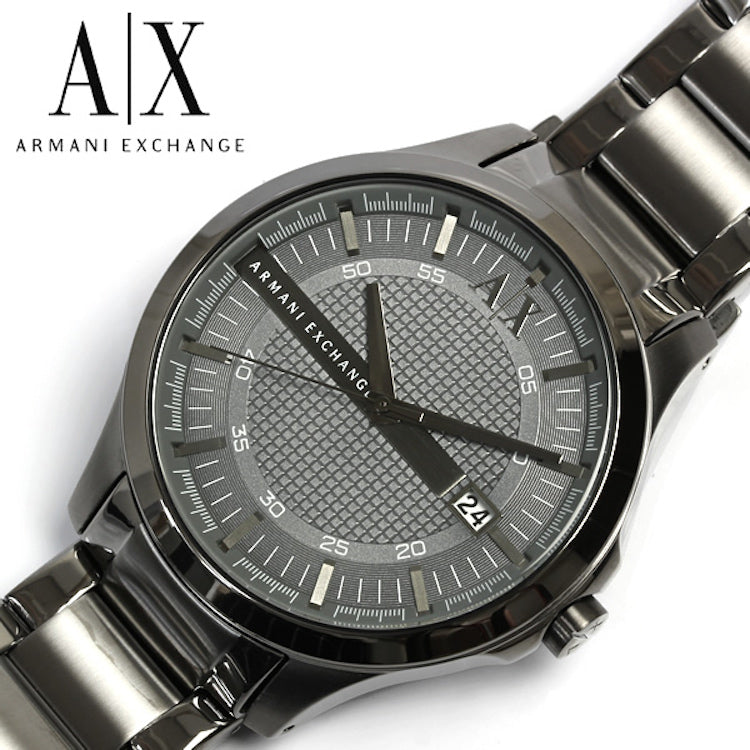 Armani Exchange Hampton AX2135 Men's Chronograph Watch – Grey Dial with Coordinated Grey Stainless Steel Strap