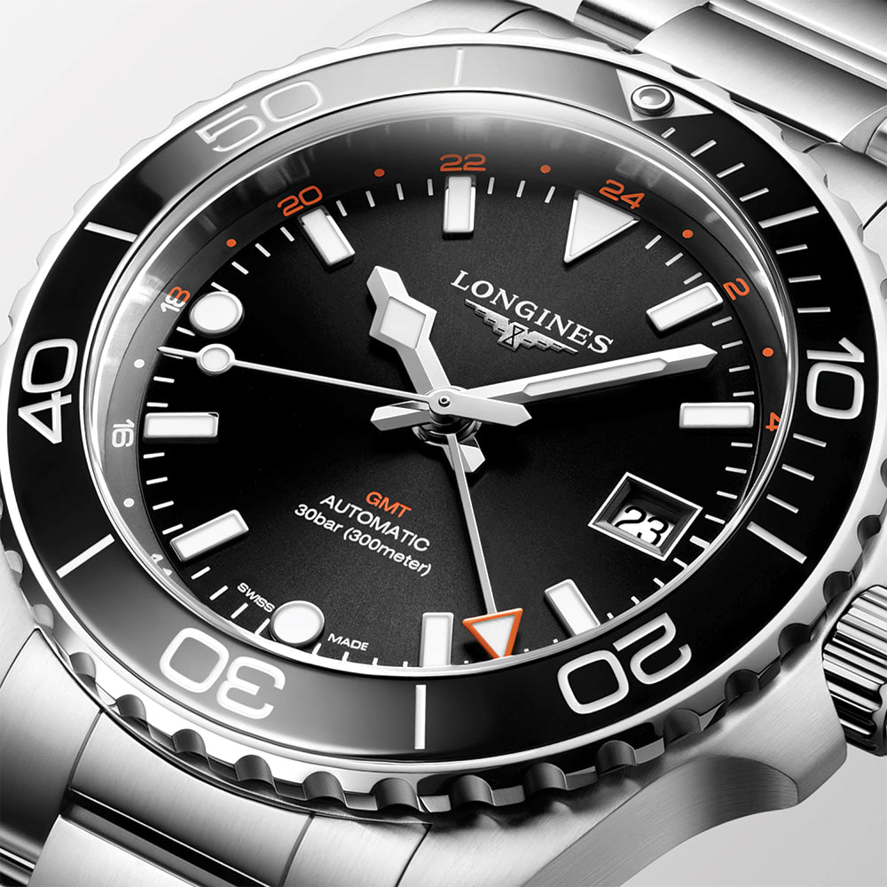 longines HydroConquest GMT 41mm - Black on Bracelet