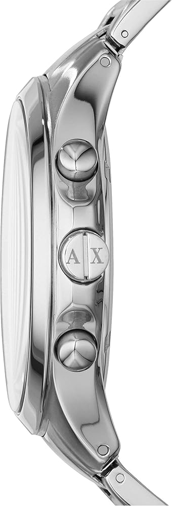 Armani Exchange Hampton AX2152 Men's Chronograph Watch – Black Dial with Silver Stainless Steel Strap