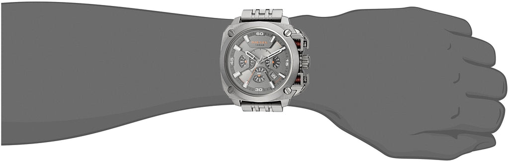 Diesel DZ7344 BAMF Chronograph Men's Watch – Gray Dial & Gray Stainless Steel Strap