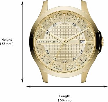 Armani Exchange Hampton AX2415 Men's Chronograph – Gold Dial with Matching Gold-Tone Stainless Steel Bracelet