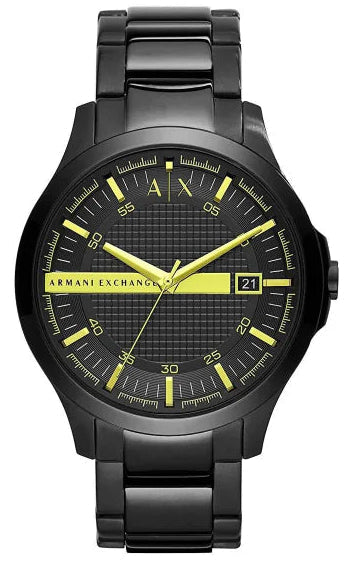 Armani Exchange Hampton AX2407 Men's Watch – Sleek Black Dial with Black Stainless Steel Bracelet