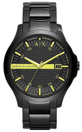 Armani Exchange Hampton AX2407 Men's Watch – Sleek Black Dial with Black Stainless Steel Bracelet