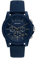 Armani Exchange Outerbanks AX7128 Men's Chronograph Watch – Blue Dial with Blue Silicone Strap