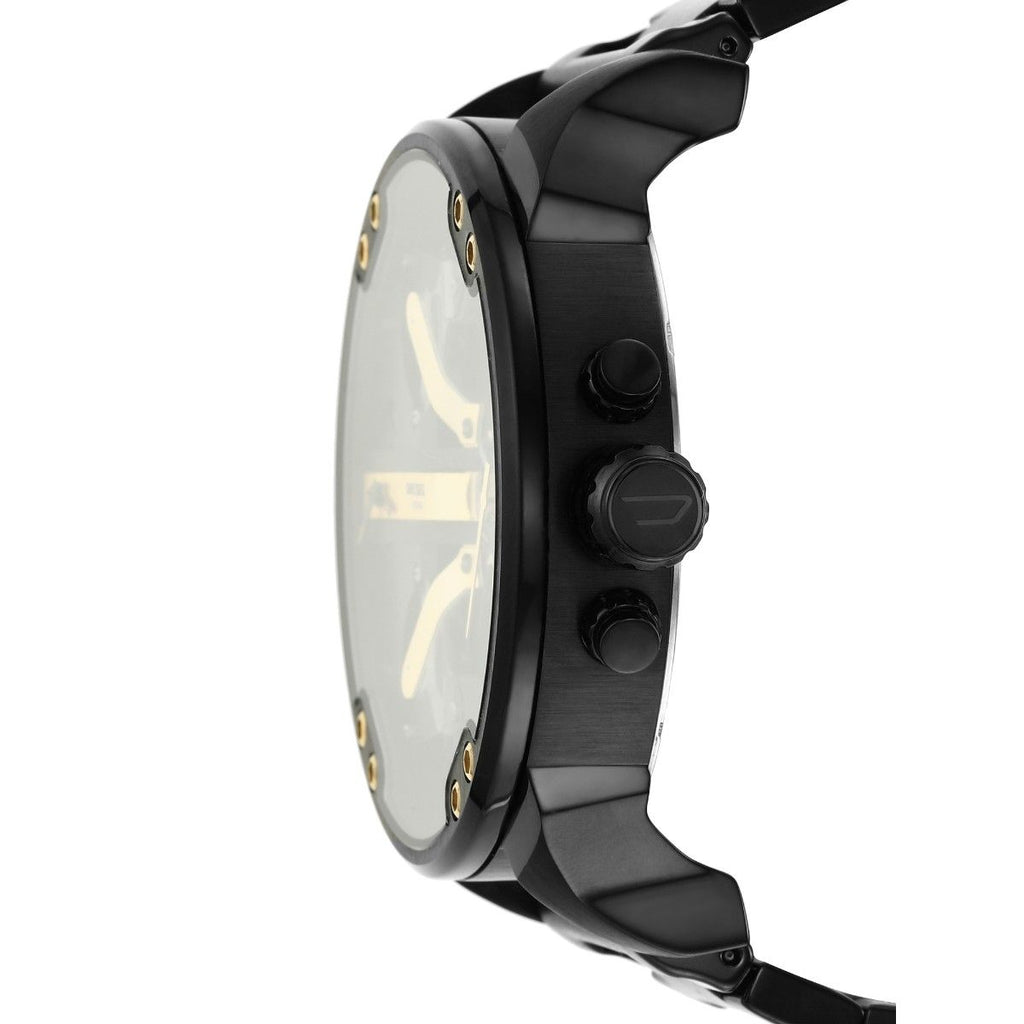 Diesel DZ7435 Mr. Daddy 2.0 Chronograph Men's Watch – Black Dial & Black Stainless Steel Strap