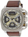 Diesel DZ7343 BAMF Chronograph Men's Watch – Beige Dial & Brown Leather Strap