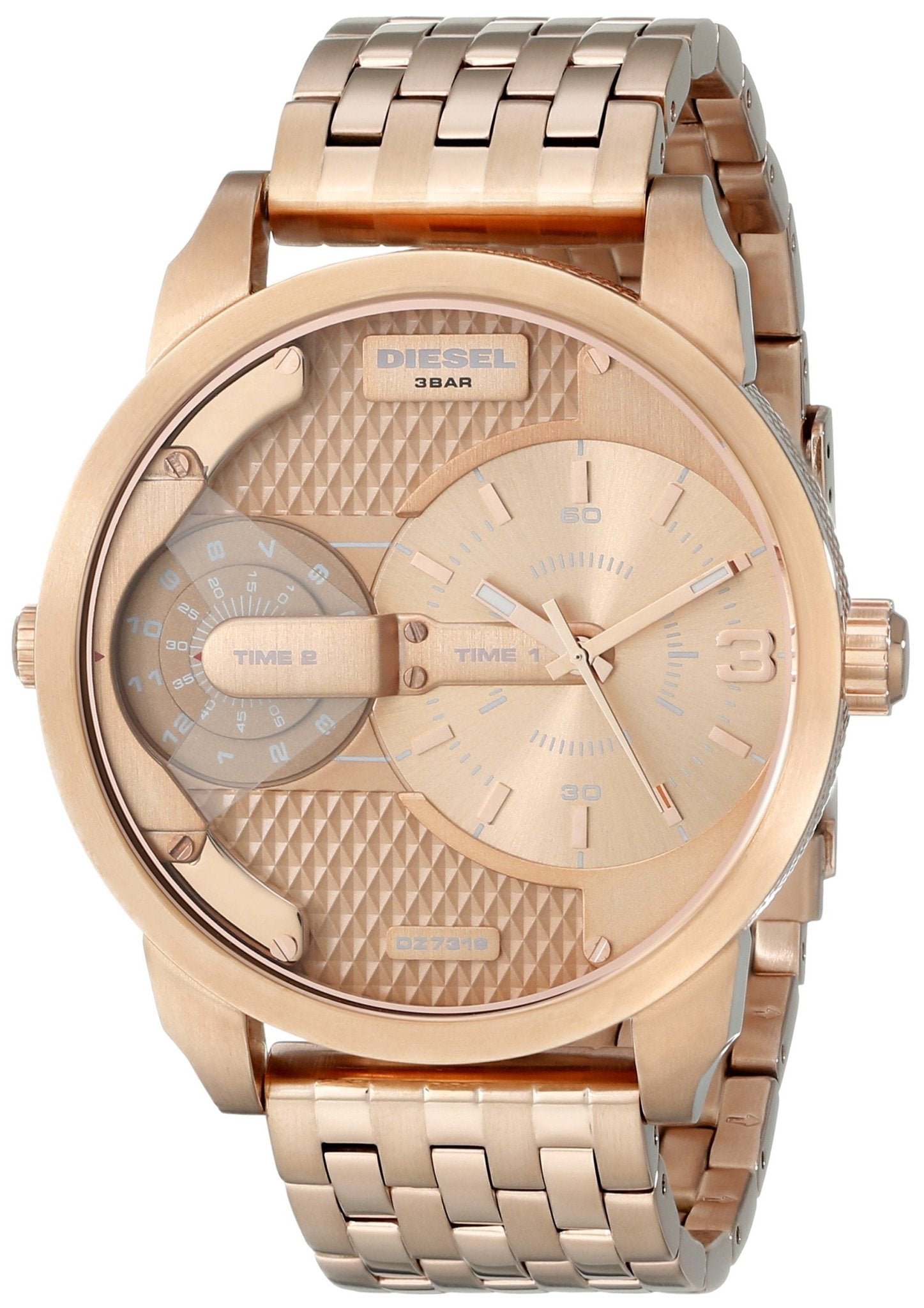 Diesel DZ7318 Mini Daddy Men's Watch – Rose Gold Dial & Rose Gold Stainless Steel Strap