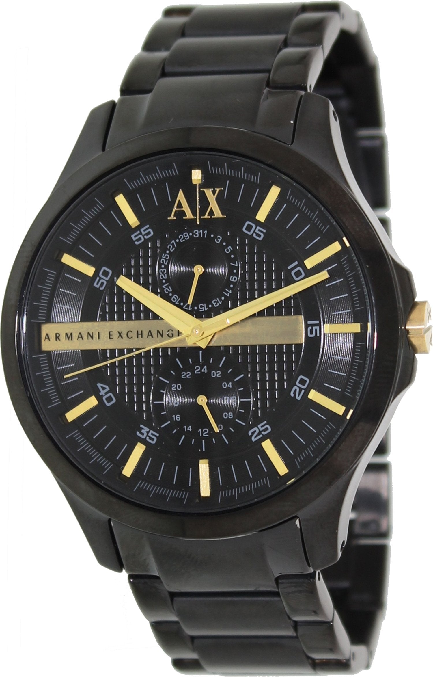 Armani Exchange Hampton AX2121 Men's Chronograph Watch – Black Dial with Black Stainless Steel Strap