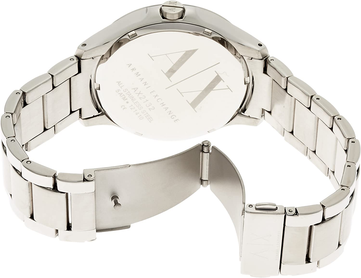 Armani Exchange Hampton AX2132 Men's Chronograph – Blue Dial with Silver Stainless Steel Bracelet