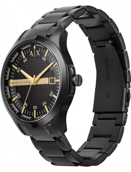 Armani Exchange Hampton AX2413 Men's Chronograph – Black Dial with Black Stainless Steel Strap