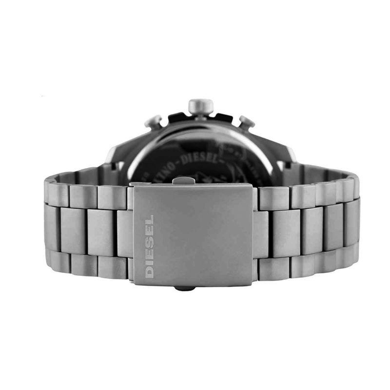 Diesel DZ4501 Mega Chief Chronograph Men's Watch – Silver Dial & Silver Stainless Steel Strap