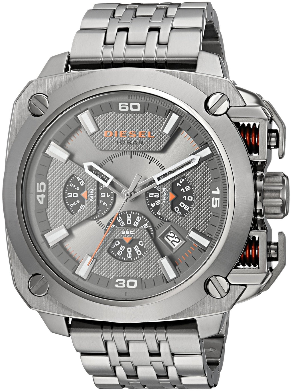 Diesel DZ7344 BAMF Chronograph Men's Watch – Gray Dial & Gray Stainless Steel Strap
