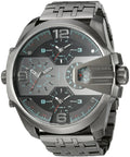 Diesel DZ7372 Uber Chief Chronograph Men's Watch – Black Dial & Grey Stainless Steel Strap