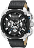 Diesel DZ7345 BAMF Chronograph Men's Watch – Black Dial & Black Leather Strap
