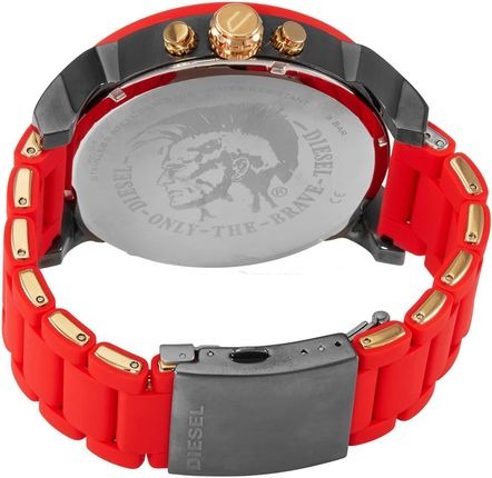 Diesel DZ7430 Mr. Daddy 2.0 Chronograph Men's Watch – Grey Dial & Red Rubber Strap
