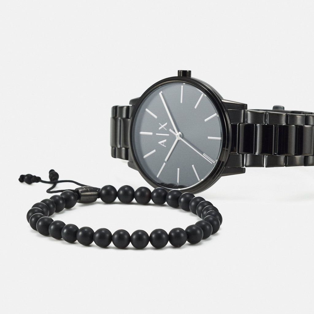 Armani Exchange Cayde AX2701 Men's Analog Watch – Black Dial with Black Stainless Steel Strap