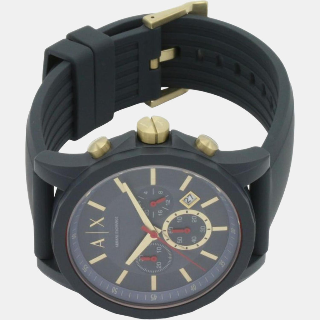 Armani Exchange Outerbanks AX1335 Men's Chronograph Watch – Blue Dial with Blue Silicone Strap