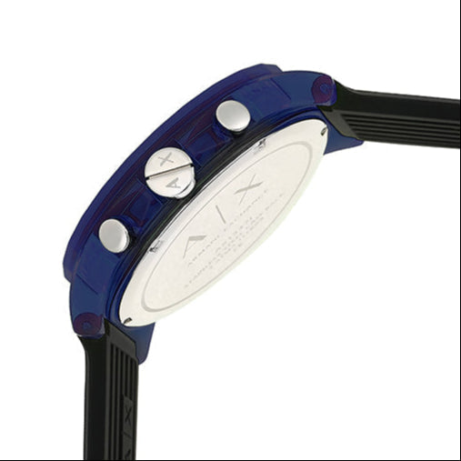 Armani Exchange Outerbanks AX1339 Men's Chronograph Watch – Black Dial with Black Silicone Strap
