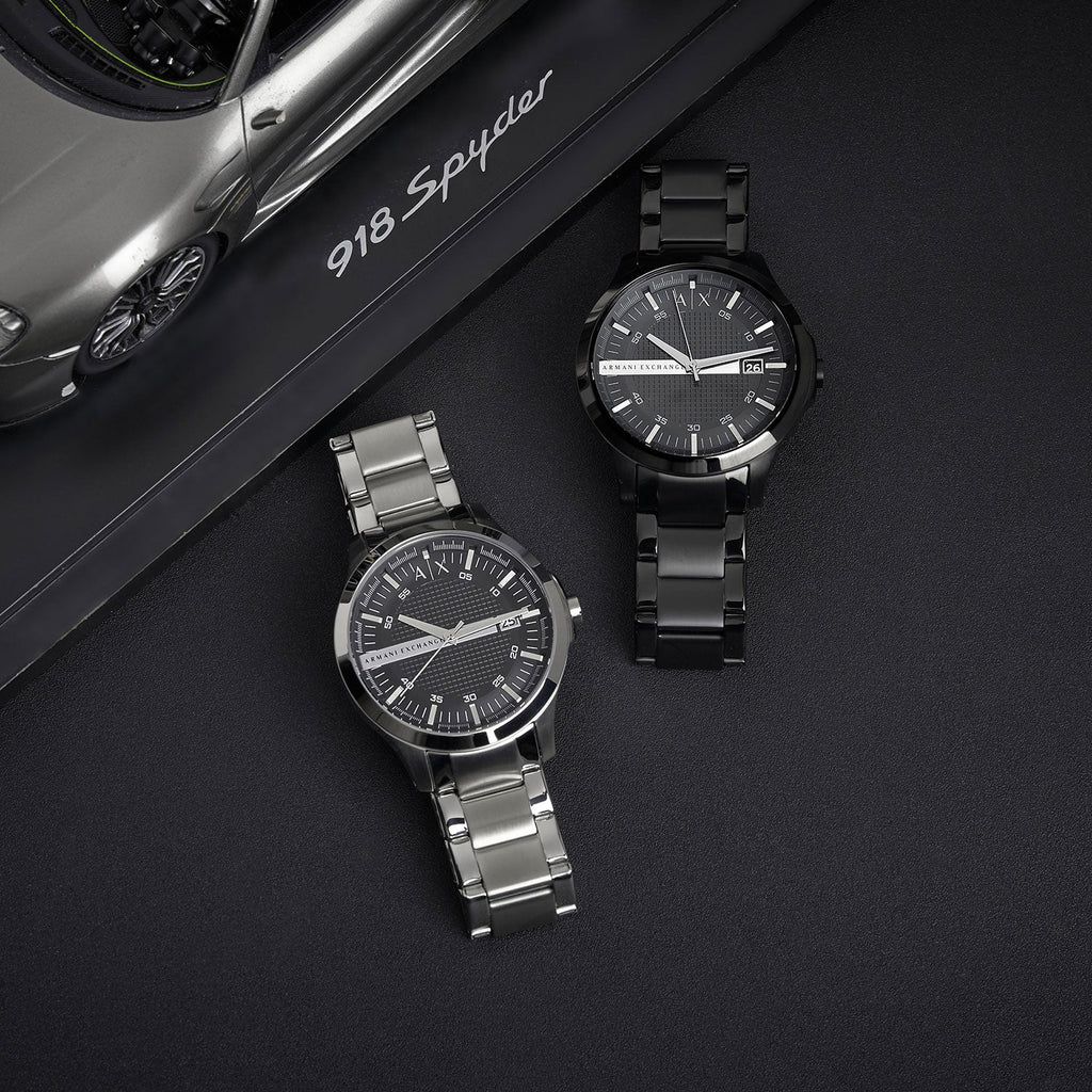 Armani Exchange Hampton AX2104 Men's Chronograph – Black Dial with Black Stainless Steel Strap