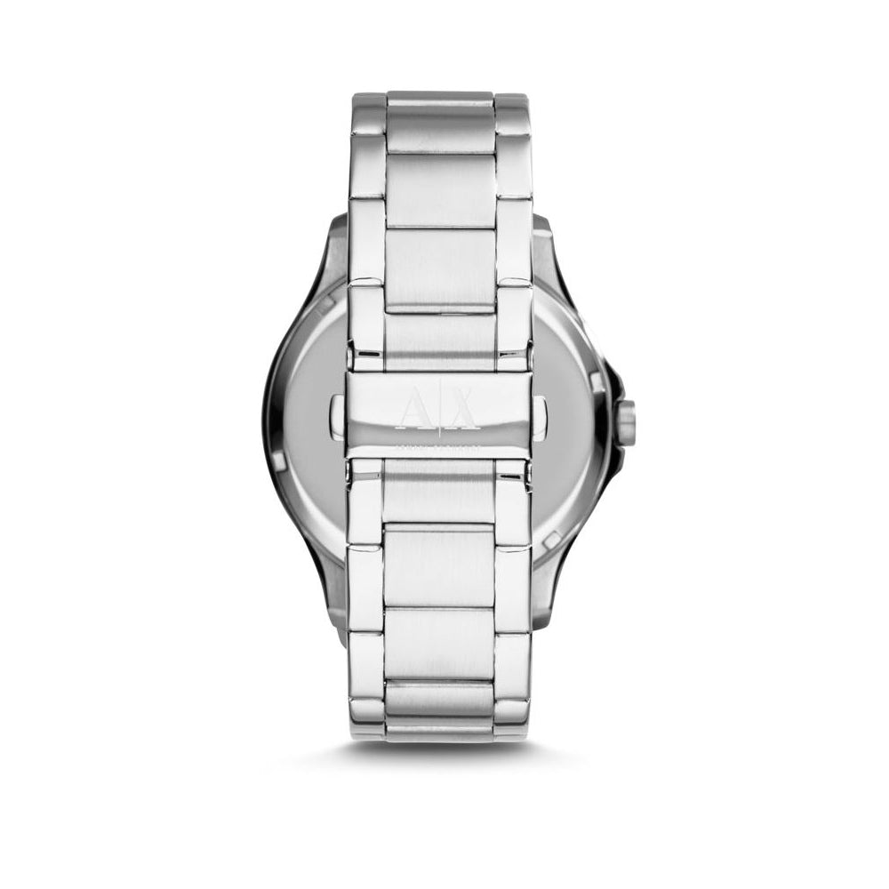 Armani Exchange Hampton AX2132 Men's Chronograph – Blue Dial with Silver Stainless Steel Bracelet