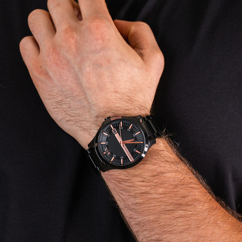 Armani Exchange Hampton AX2150 Men's Chronograph – Black Dial with Black Stainless Steel Bracelet
