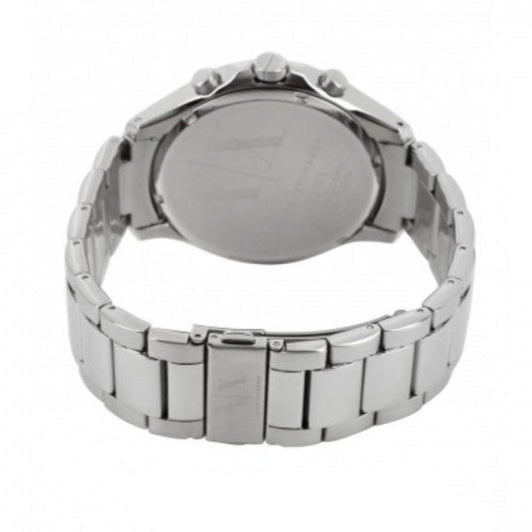 Armani Exchange Hampton AX2163 Men's Chronograph Watch – Black Dial with Silver Stainless Steel Strap