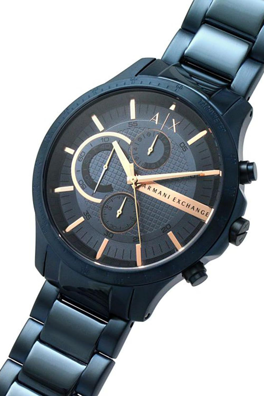 Armani Exchange Hampton AX2430 Men's Chronograph Watch – Blue Dial with Blue Stainless Steel Strap