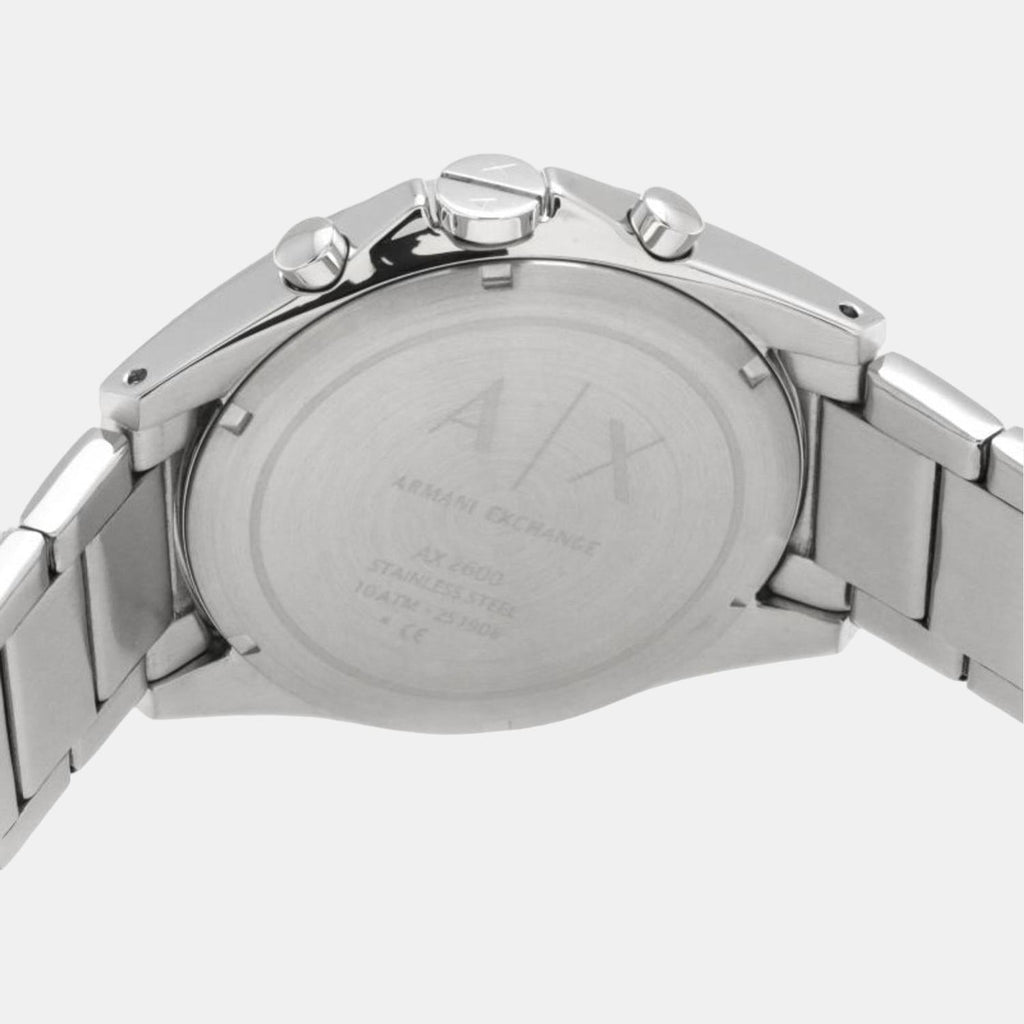 Armani Exchange Drexler AX2600 Men's Chronograph Watch – Black Dial with Silver Stainless Steel Strap