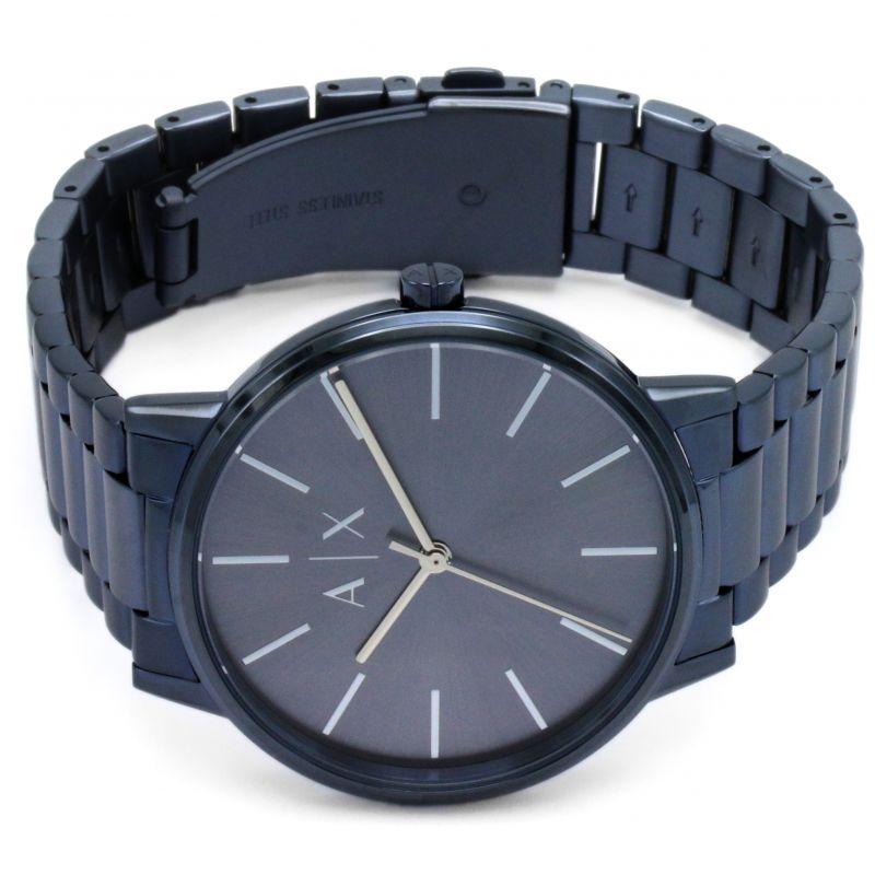 Armani Exchange Cayde AX2702 Men's Analog Watch – Blue Dial with Matching Blue Stainless Steel Strap