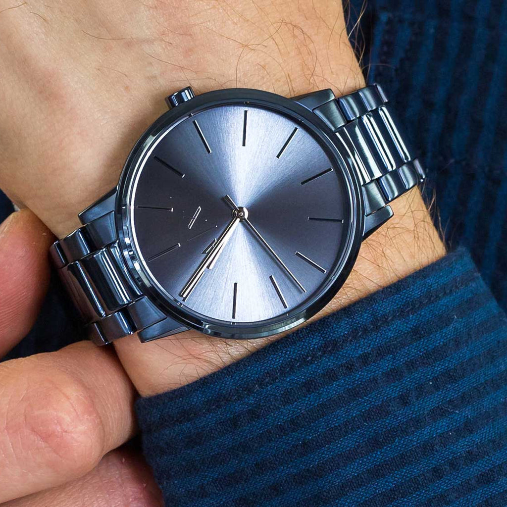 Armani Exchange Cayde AX2702 Men's Analog Watch – Blue Dial with Matching Blue Stainless Steel Strap